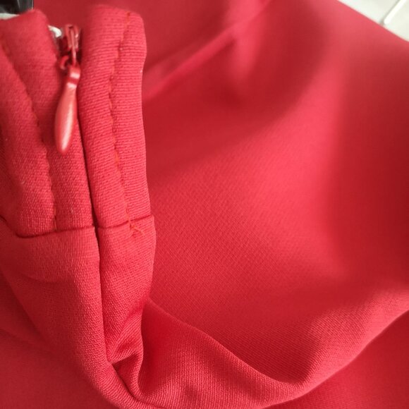 Red Blazer And Wide Leg Pants Suit Set L - Picture 6 of 13